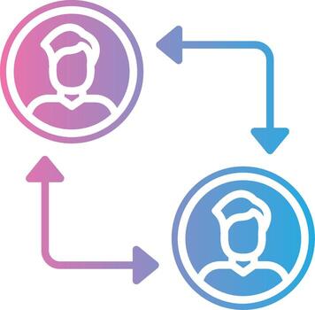 Peer To Peer Minimal Graphic Visual vector