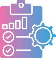 Project Management Bold Outline Badge vector