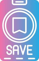 Save Gradient Themed Symbol vector