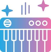 keyboard toy Iconic Line Form vector