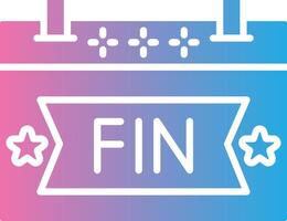 The End Iconic Line Form vector