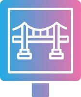 Bridge Road Modern Color Symbol vector