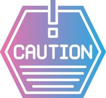Caution Flat Design Piece vector