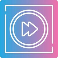 Fast Forward Neon UI Symbol vector