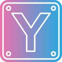 Letter Y Thin Graphic Shape vector