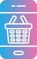 Online Shopping 3D Interface Shape vector
