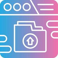 Upload File Shadowed Flat Design vector