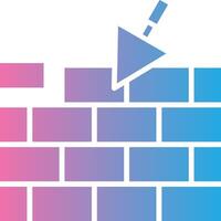 Brickwall Isometric Web Illustration vector