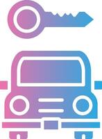 Car Rental Outlined Line Artwork vector