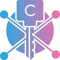 Composite Key Stylized Flat Drawing vector