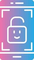 Face Id Color Block Badge vector