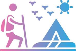 Hikers Color Block Badge vector