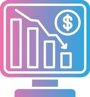 Bar Graph Flat Design Piece vector