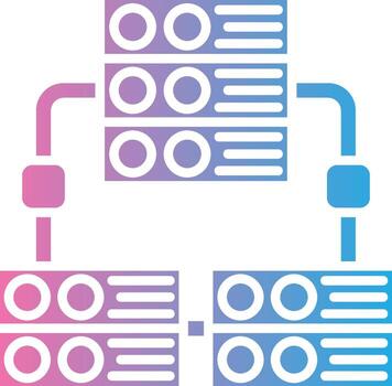 Network Server Sharp Line Mark vector