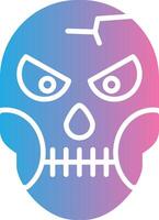 Skull Simplified Line Mark vector