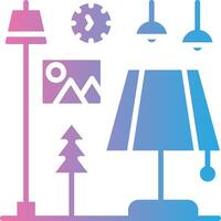 Table Lamp Illustrated Concept Graphic vector