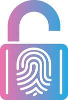 Unlock Color Stroke Symbol vector