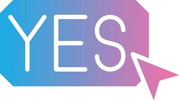 Yes Thin Graphic Shape vector