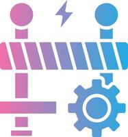Traffic Barrier Color Enhanced Graphic vector
