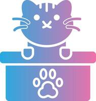 Cat Box Wireframe App Design vector