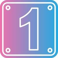 Number 1 Vibrant Visual Object vector