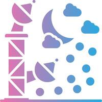 Satellite Tower Digital Outline Piece vector