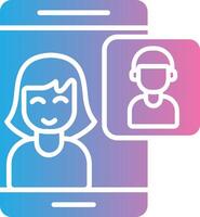 videocall Mobile App Illustration vector
