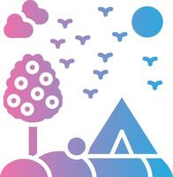Camp Futuristic App Badge vector