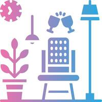 Dining Chair Muted Color Design vector