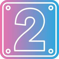 Number 2 Color Enhanced Graphic vector