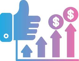 Thumb Up UI Badge vector