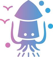 Squid Pixel Grid Artwork vector
