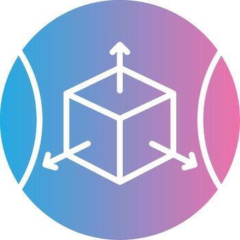 3d Modeling Gradient Style Element vector