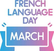 French Language Day User-Friendly Drawing vector