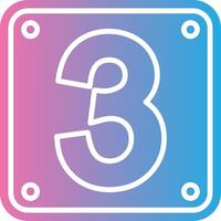 Number 3 Isometric Web Illustration vector