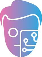 Cyborg Creative Sketch Element vector
