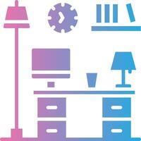 Desk Gradient Color Form vector
