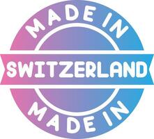 Made In Switzerland Muted Color Design vector