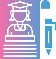 Curriculum Thin Line Element vector
