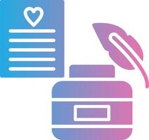 Inkwell Shadowed Flat Design vector