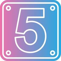 Number 5 User Interface Mark vector