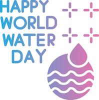 World Water Day Sharp Line Mark vector