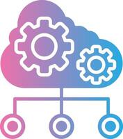 Cloud Settings Thin Line Element vector