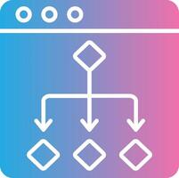 Flow Diagram Interactive UI Design vector