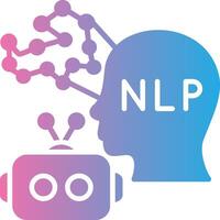 Nlp Futuristic App Badge vector