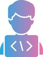 Programmer Modern Interface Badge vector