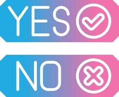 Yes Or No Mobile App Illustration vector