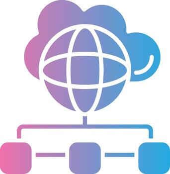 Cloud Computing Modern Tech Object vector