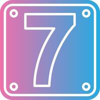Number 7 Simplified Design Piece vector