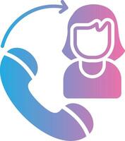 Phone Call Interface Line Graphic vector